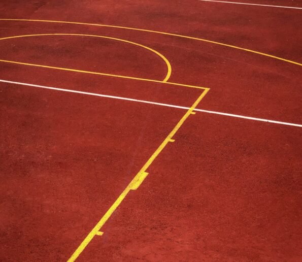 yellow and white line on brown field